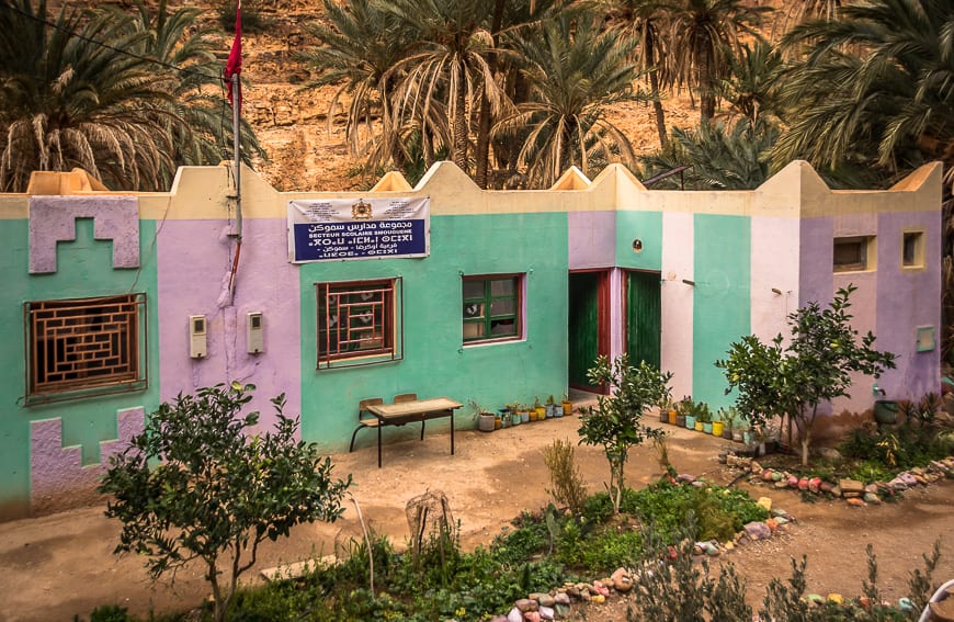 The schools we saw in Morocco were always colourful