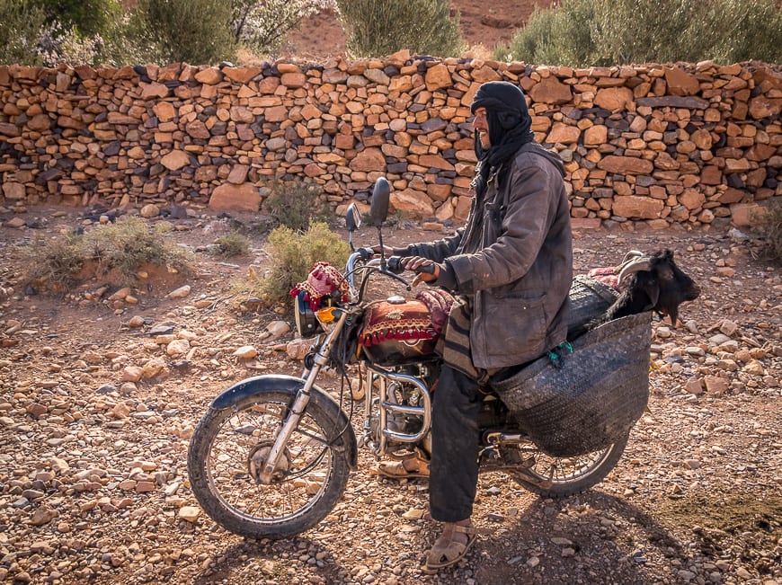 We pass this fellow with his goat at the start of our second day of hiking