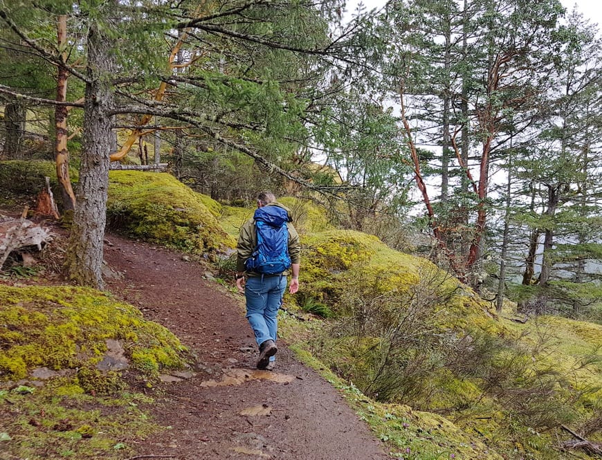 Hiking up Lone Tree hill