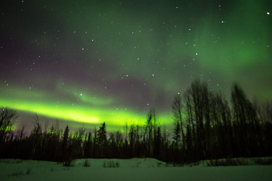 Starry skies and dancing skies near Fort McMurray