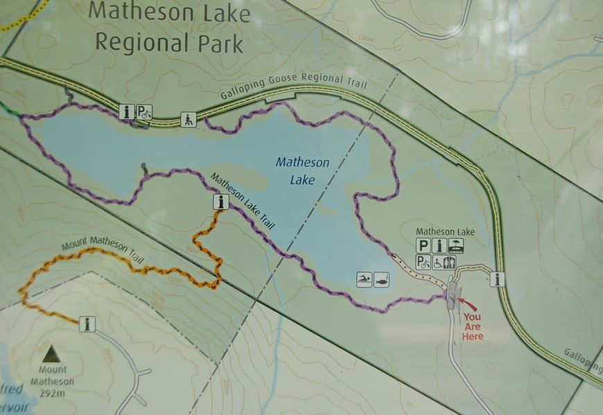 Map of the Matheson Lake trail