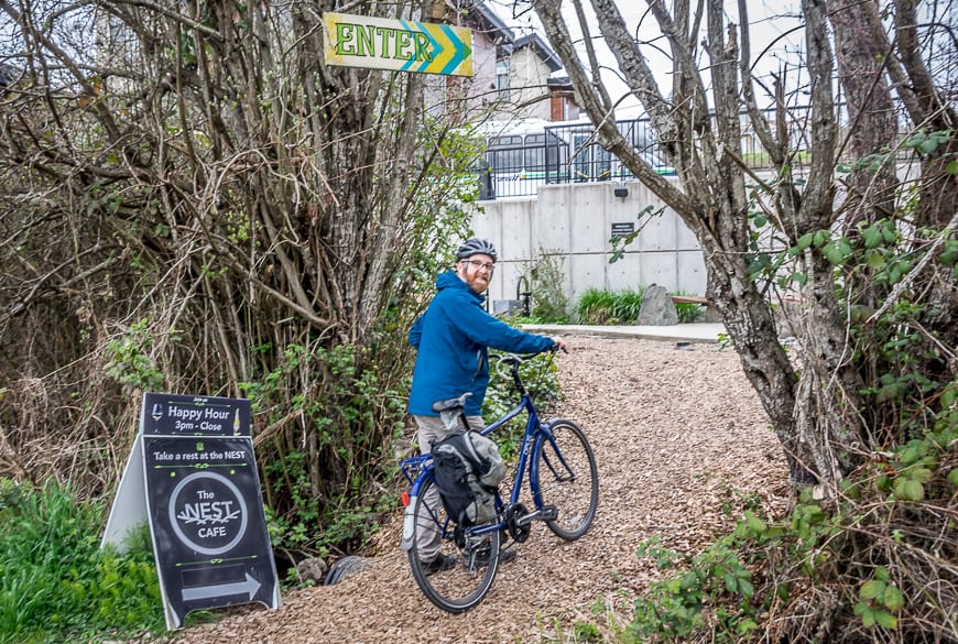 The Nest is well located on the Galloping Goose Trail