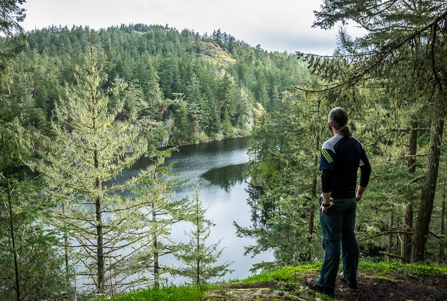 At the high point of the hike enjoy an awesome view of Matheson Lake