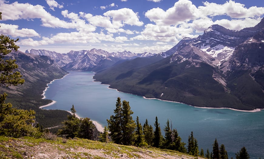 Views you rarely see - looking east down Lake Minnewanka