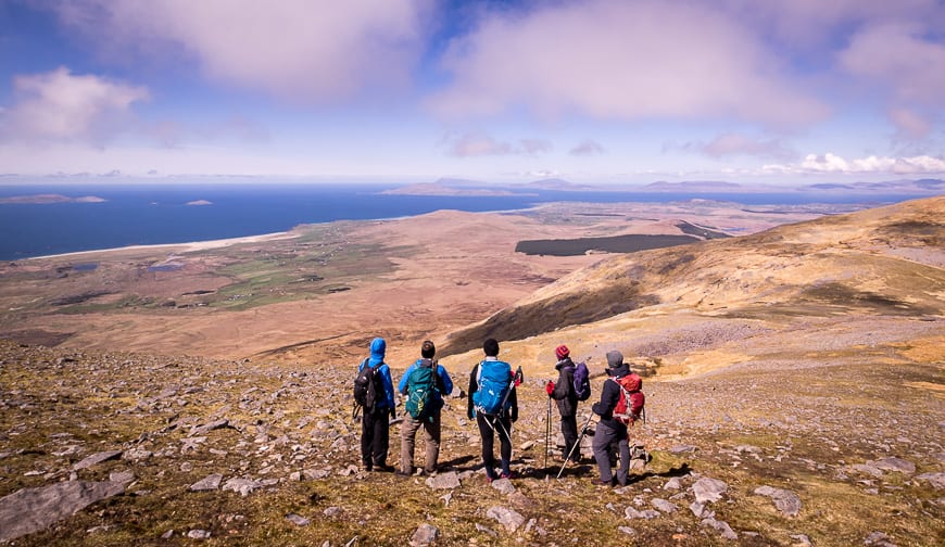 Stopping to enjoy the views - but really to catch our breath