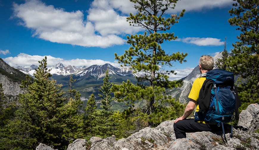 Man enjoying the view from Wasootch Ridge