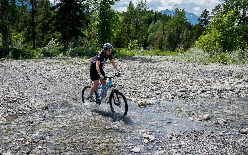 Having fun mountain biking in Castle Provincial Park