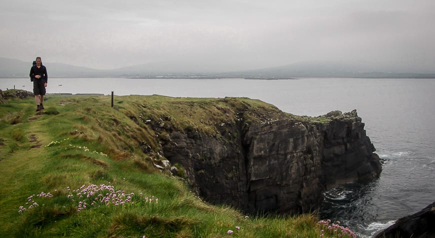 Pretty walking along a cliff top section of coast