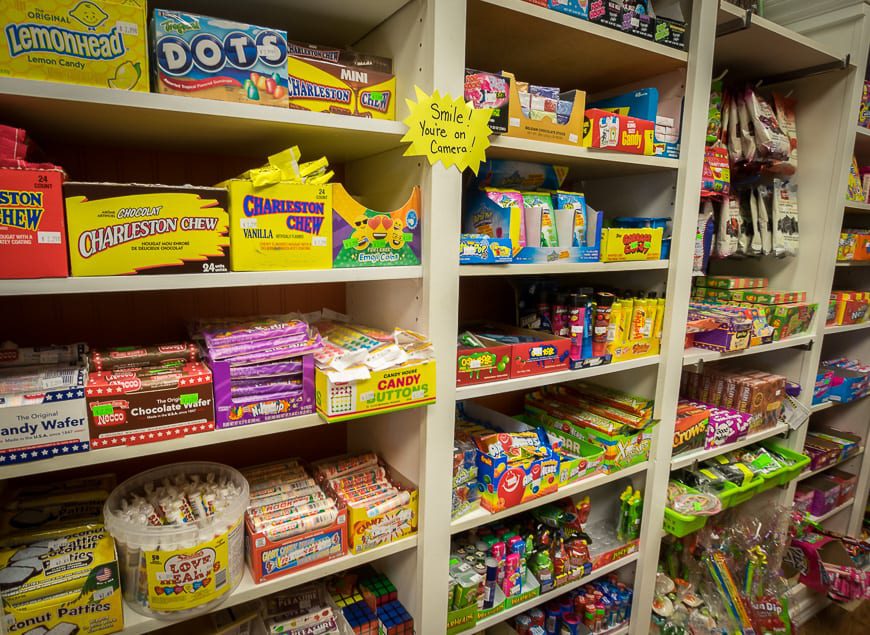 Impressive assortment of candy at Sweet Retrospect - bring on the sugar high