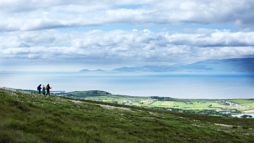 Enjoy views of the sea on the hike up Croagh Patrick - Photo credit: Rupert Shanks