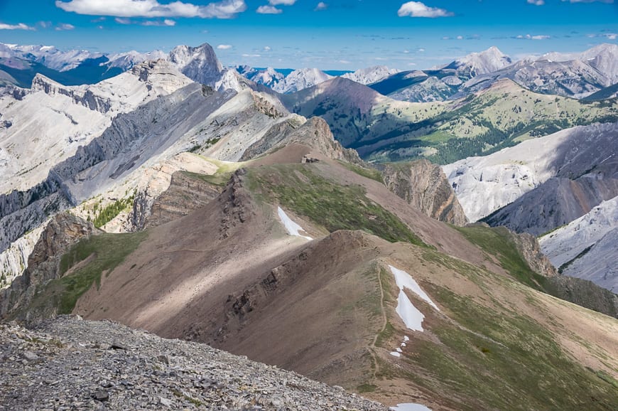 Looking out and dreaming of hiking other peaks