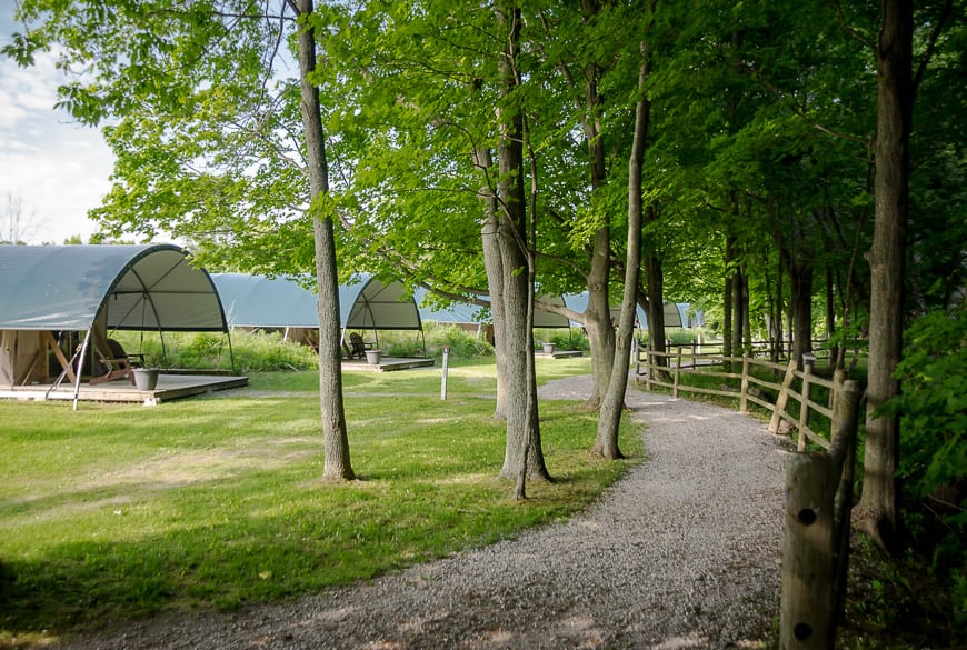Long Point Eco adventures glamping tents