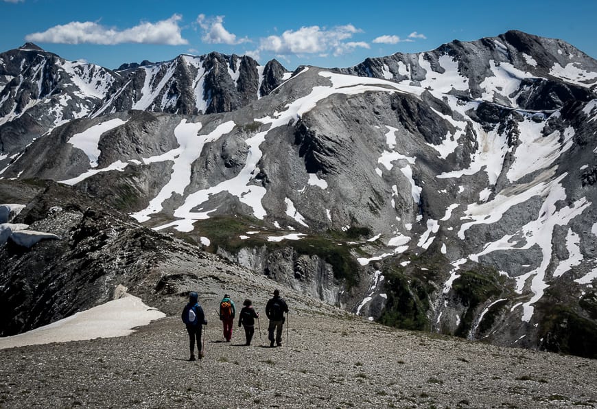 More challenging to hike down the ridge than it is to retrace your steps on Copperstain