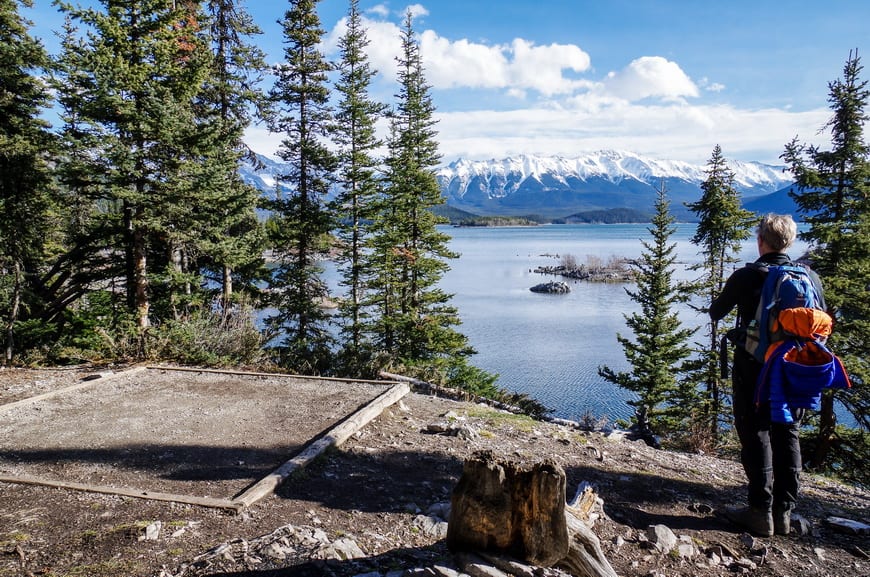 One of the fabulous campsites overlooking the lake