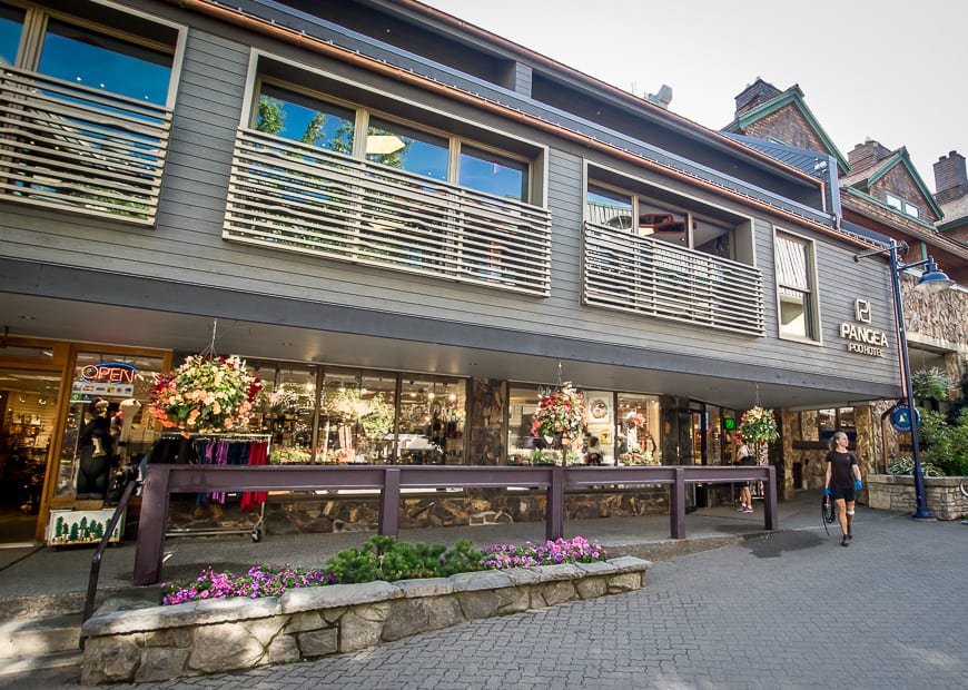 The Pangea Pod Hotel occupies everything above the ground floor in this central location in Whistler Village