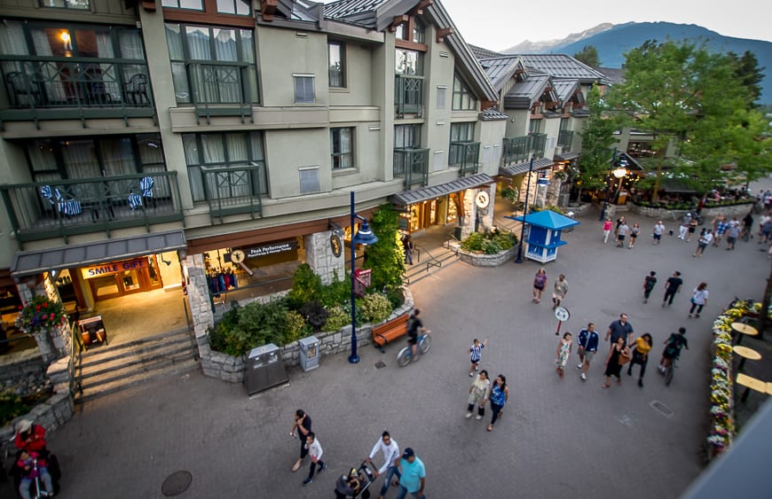 Great view from the rooftop bar - the only true one in Whistler