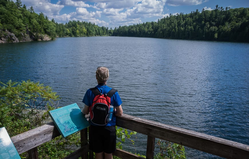 A view out to the not so pink - Pink Lake in Gatineau 