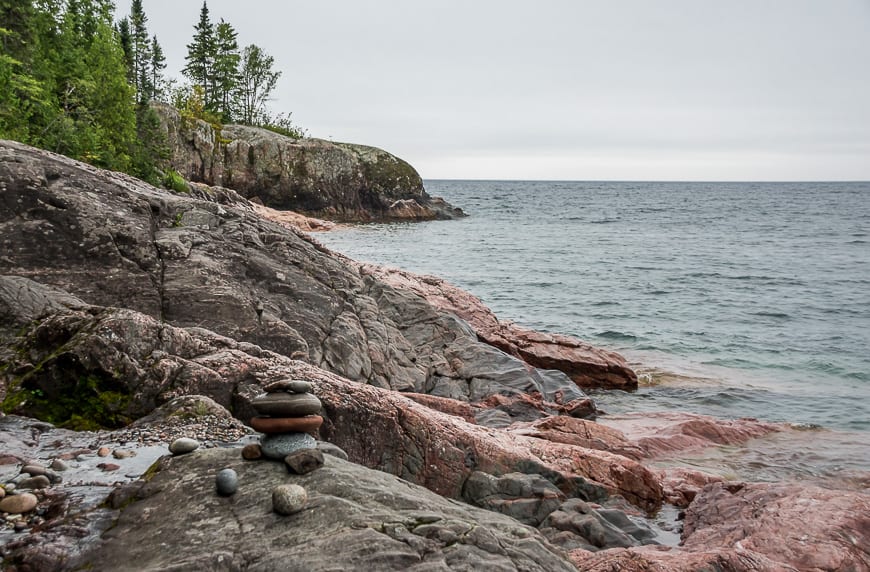 There were numerous occasions where you hiked right beside Lake Superior