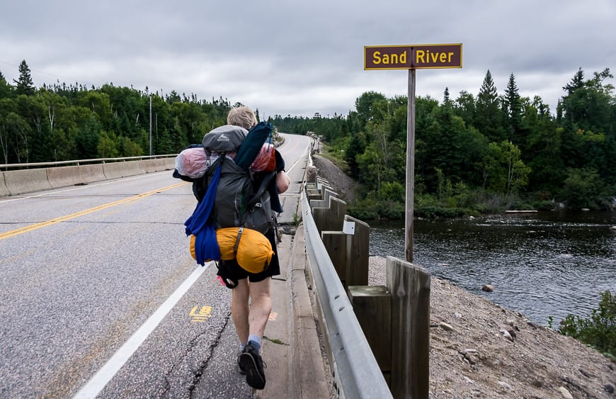 This is something you don't get on the Coastal Trail in Pukaskwa National Park - highway walking or road noise
