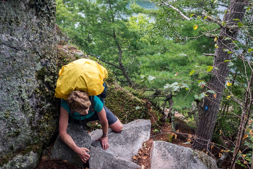 You encounter some of the most rugged section of the trail after the pictographs