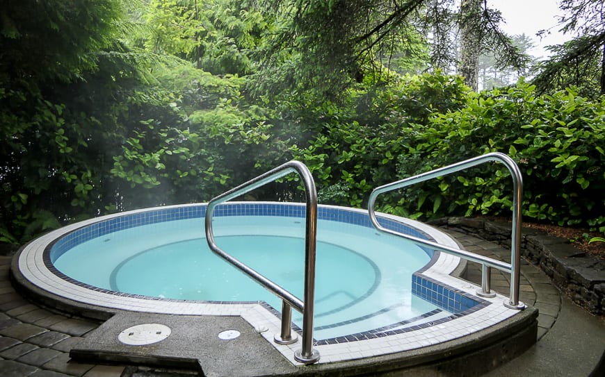 Warm up in this hot tub after surfing