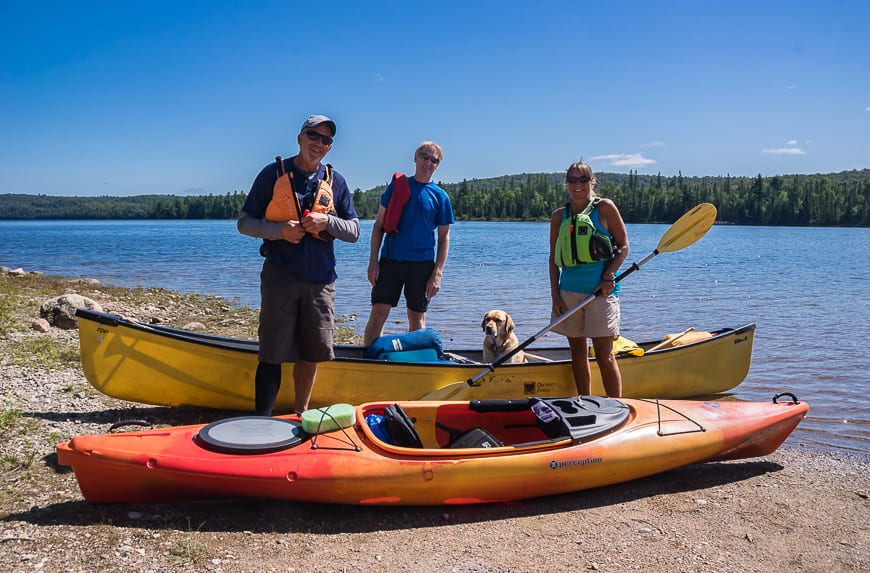 Getting ready for our two day canoe trip in Mississagi Provincial Park