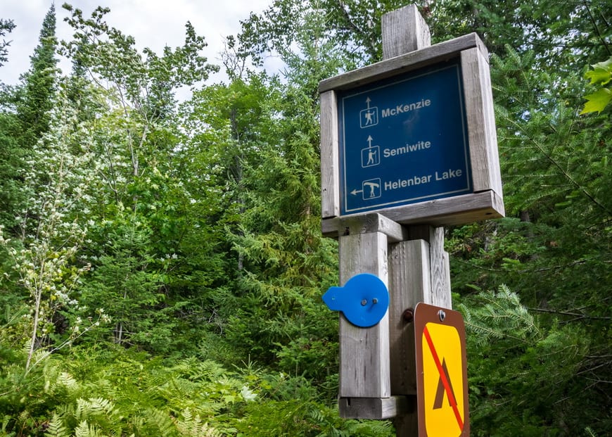  Excellent trail signage in Mississagi Provincial Park