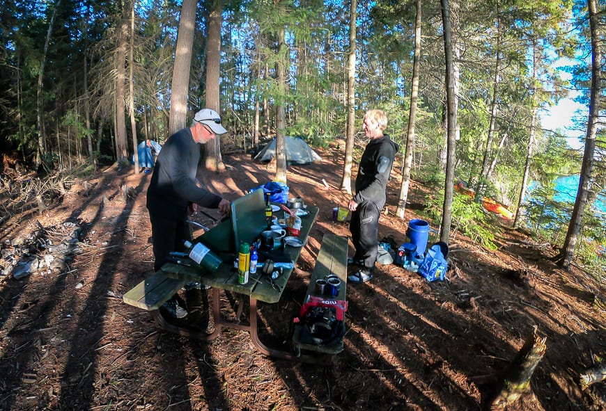 Our friend Ted cooking up a storm at the campsite