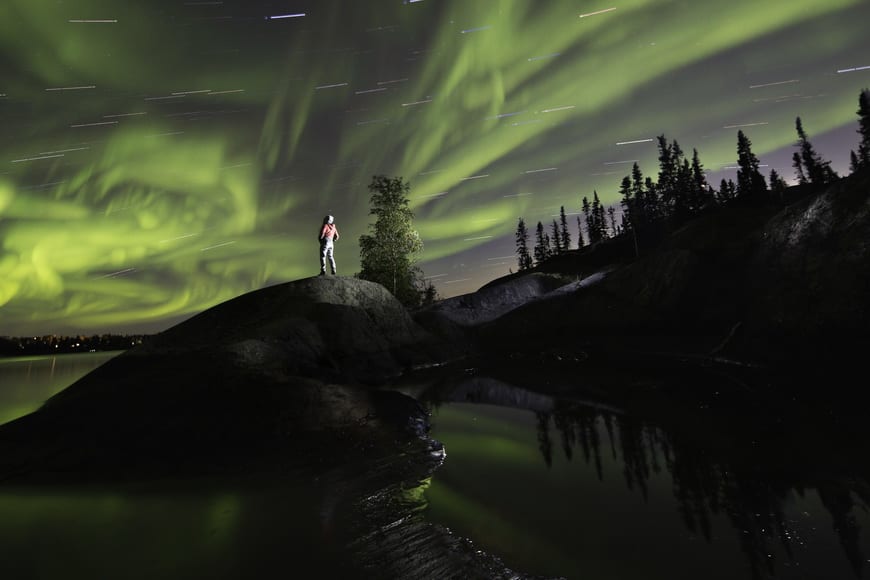 The aurora just outside of Yellowknife