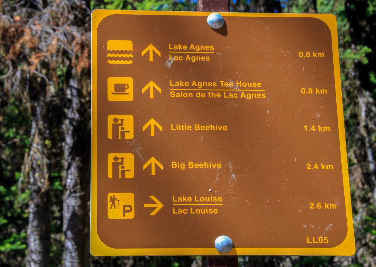 Look for trail signs like this pointing you to the Big Beehive