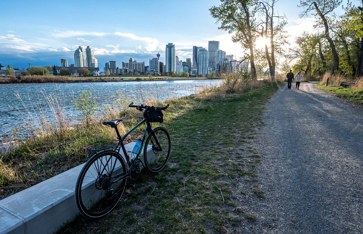 There is some lovely biking along the Bow River in Calgary