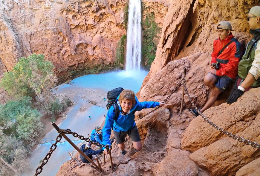 On the wat down to see Mooney Falls