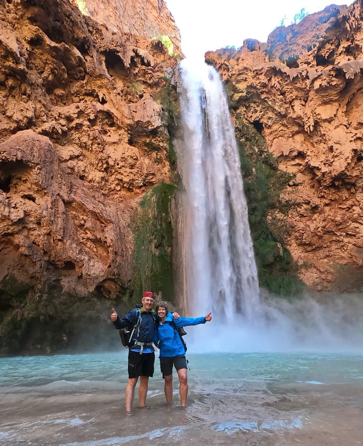  A rare photo of the two of us on the hike to Havasu Falls