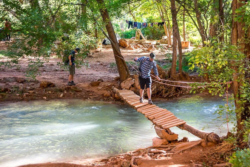 Walk down to where you see a bridge over the river and you'll find some beautiful campsites