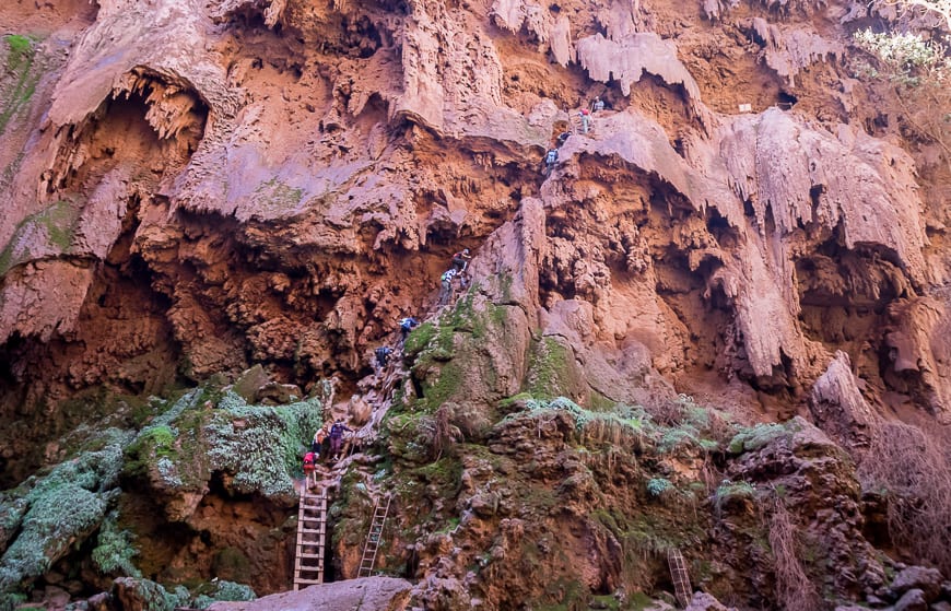  This is the cliff face you come down to get to Mooney Falls