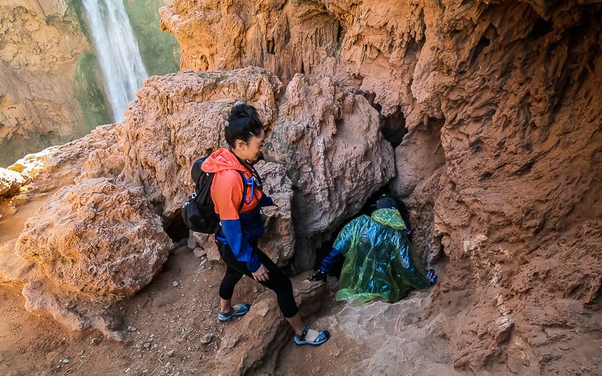  Going into one of the tunnels on the descent to Mooney Falls