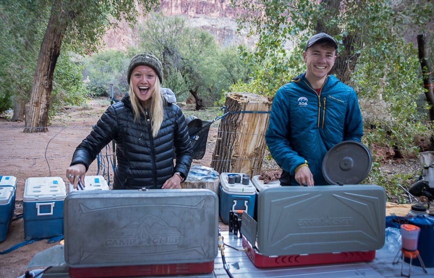  Bethany and Lucas cooking up a storm after our hike