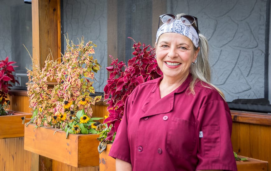 Nancy Pilote - a former nurse turned restaurateur and innkeeper was a charming host