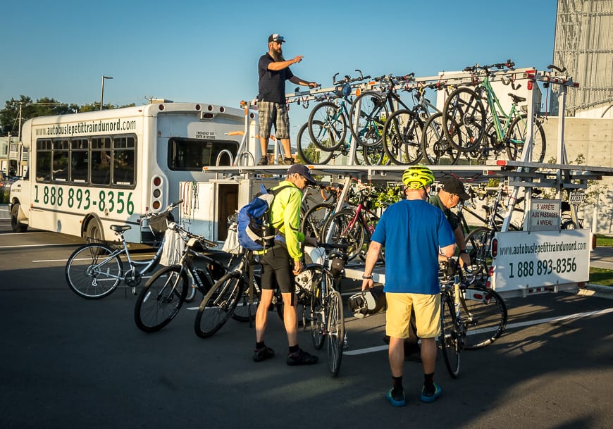 There's an excellent shuttle service that transports your bike from St. Jerome to Mont-Laurier