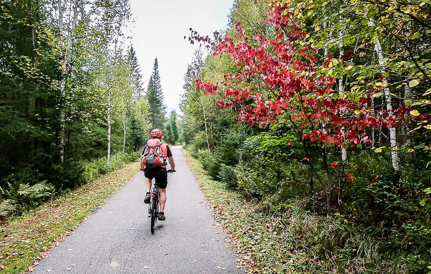 Late September would be an ideal time to bike Le Petit Train du Nord