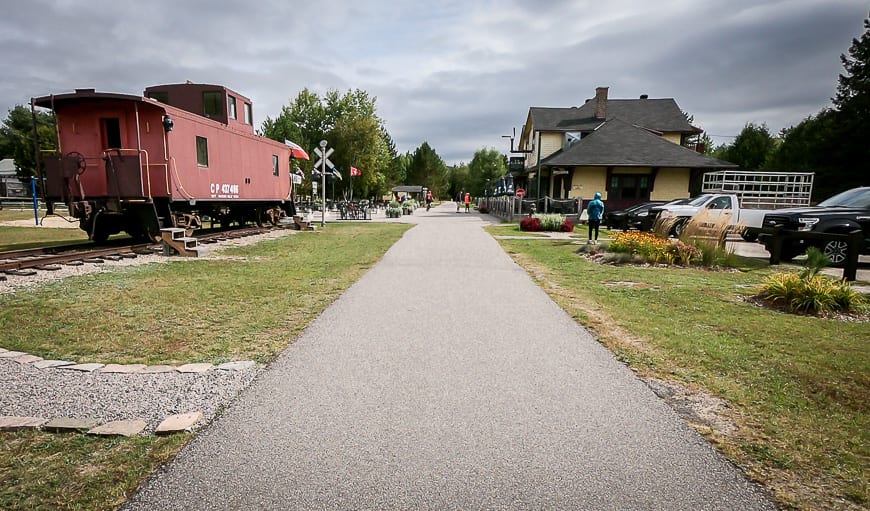 Gare de Labelle is a popular stop for lunch when biking