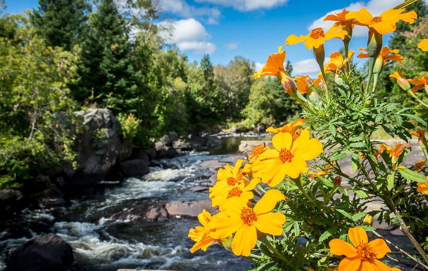 Pretty falls in Sainte-Agathe-des-Monts 