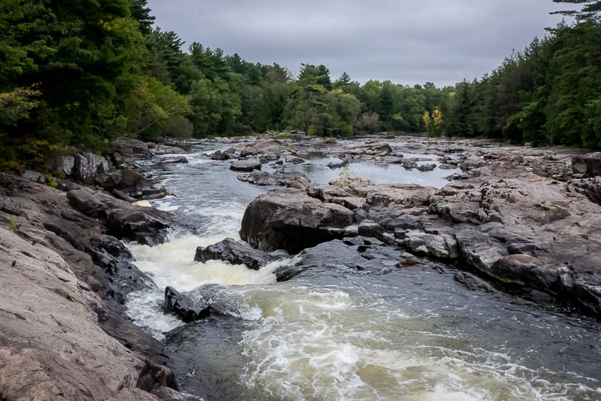 Falls and rapids along the Rivière du Nord