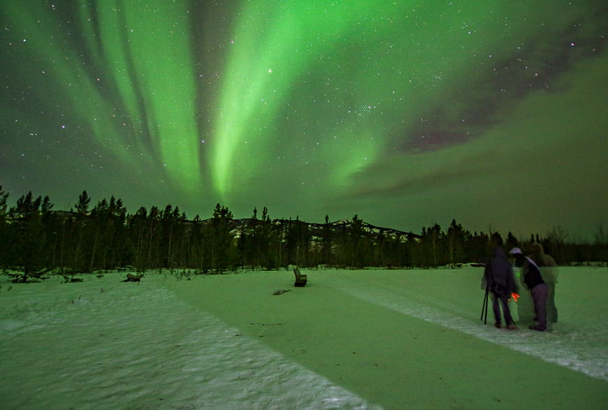 Northern Lights viewing just outside of Whitehorse