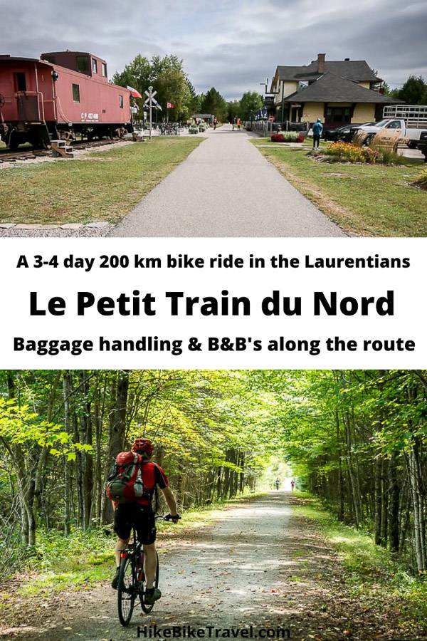 Biking Le Petit Train du Nord in the Laurentians