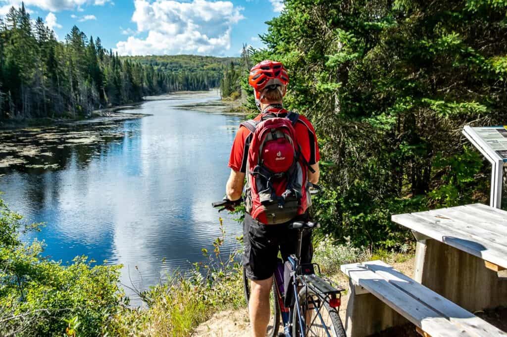 Biking Le P'tit train du Nord - one of the great bike rides in Canada