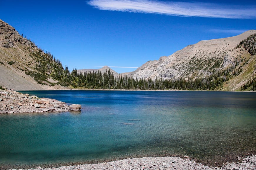 You can walk all the way around Crypt Lake