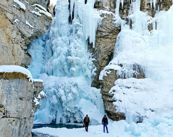 The Hike to Johnston Canyon in Winter - Hike Bike Travel