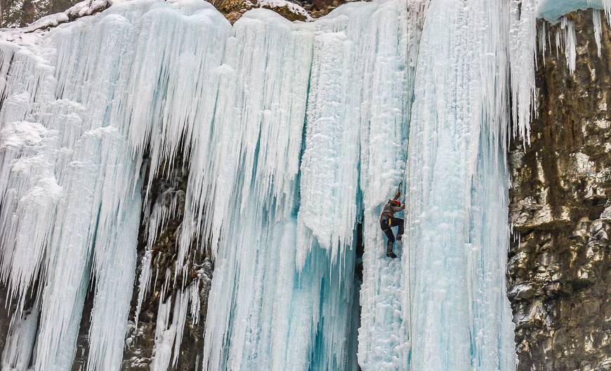 Its so much fun watching the ice climbers in Johnston Canyon