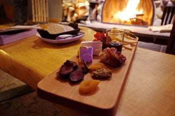Charcuterie plate at Mt Engadine Lodge